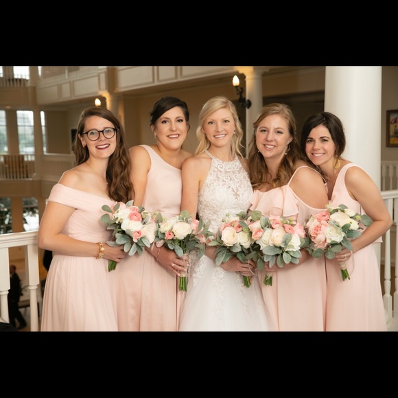 David’s Bridal size 2 dress—color: petal - Picture 2 of 4